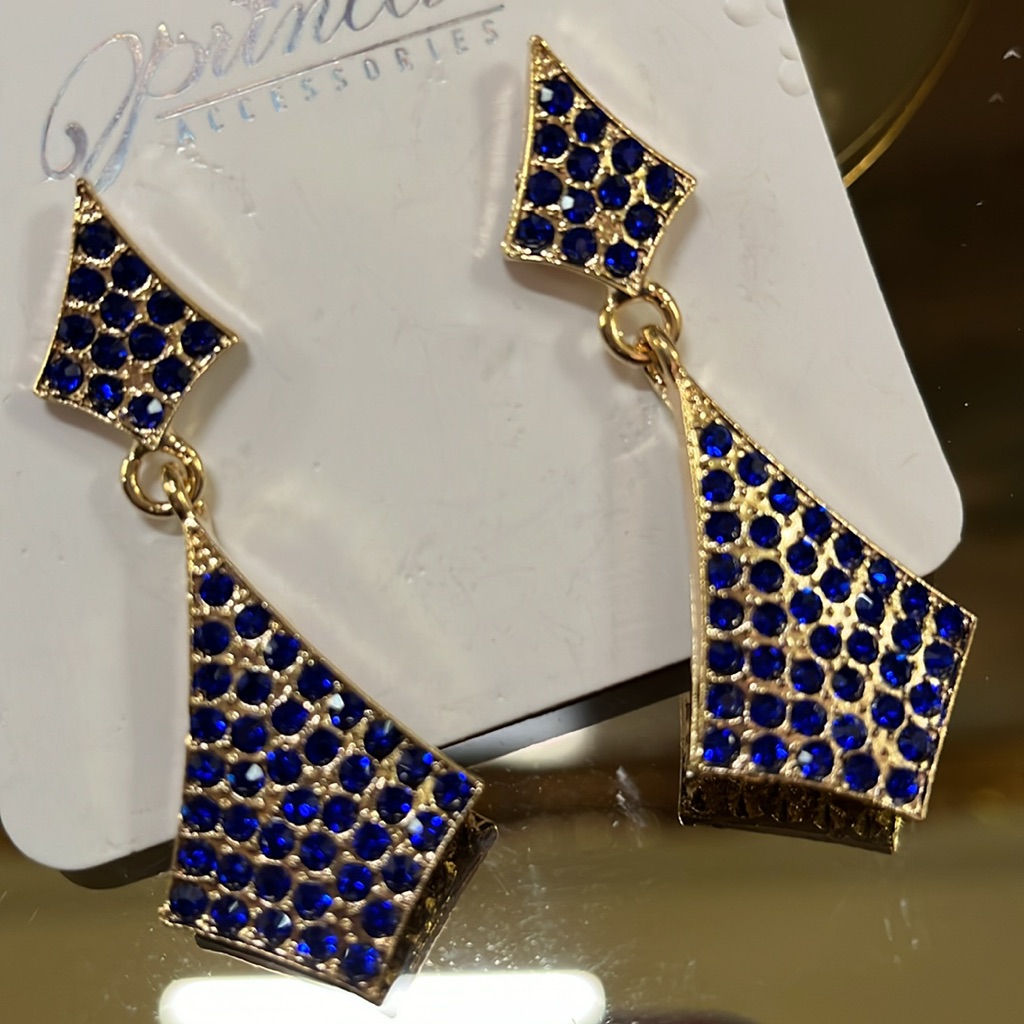 Sapphire Crystal Drop Earrings